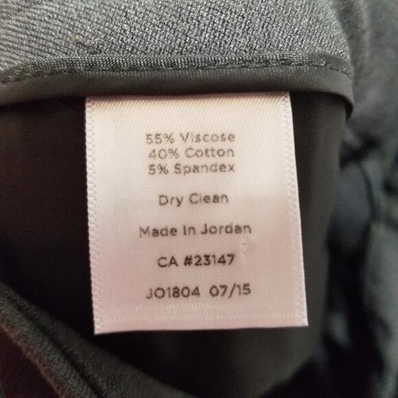 Talbots Pants 6 Stretch Straight Leg Curvy Storm Grey Trousers - Picture 4 of 5